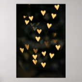 Beige Herzen hell Poster (Vorne)