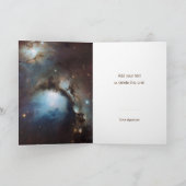 Beige Himmel des blauen Brauns Dankeskarte (Innenseite)