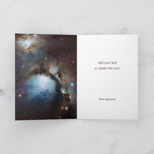 Beige Himmel des blauen Brauns Dankeskarte (Innenseite)