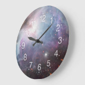 Beige Himmel des blauen Brauns Große Wanduhr (Winkel)