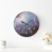 Beige Himmel des blauen Brauns Große Wanduhr (Zuhause)