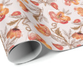 Beige Hintergrundbeläge Wasserfarbmuster Geschenkpapier (Rolleneckpunkt)