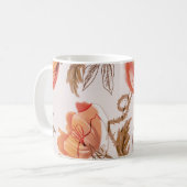 Beige Hintergrundbeläge Wasserfarbmuster Kaffeetasse (Vorderseite Links)