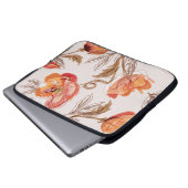 Beige Hintergrundbeläge Wasserfarbmuster Laptopschutzhülle (Vorne Knopf)