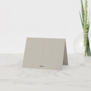 Beige Hintergrundfarbe mit kleinen Quadraten Dankeskarte