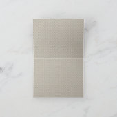 Beige Hintergrundfarbe mit kleinen Quadraten Dankeskarte (Innenseite)