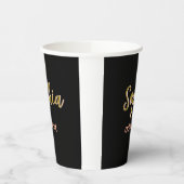 Beige hinzufügen Name Mädchen Boss Text schwarz el Pappbecher (Links)