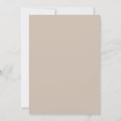 Beige Hochzeit im rustikalen Stil Einladung (Rückseite)