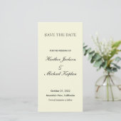 Beige Hochzeit Profi Minimalist Save The Date (Stehend Vorderseite)