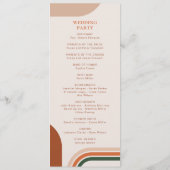 Beige Hochzeitskarten, Arch Abstrakt Boho Programm (Rückseite)