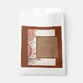 Beige-Hochzeitsmotiv Geschenktütchen (Vorderseite)