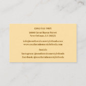 Beige Homestyle Türkei Zuhause gekochte Lebensmitt Visitenkarte (Rückseite)