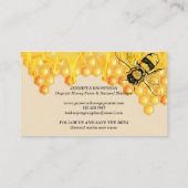 Beige Honeycomb Dripping Queen Bee Visitenkarte (Rückseite)