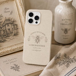 Beige Honigbiene Französisches Land Vintage Rustik iPhone 15 Pro Hülle