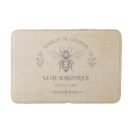 Beige Honigbiene Französisches Landhaus Vintage Ru Badematte
