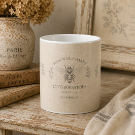 Beige Honigbiene Französisches Landhaus Vintage Ru Kaffeetasse