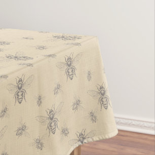 Beige Honigbiene Französisches Landhaus Vintage Ru Tischdecke