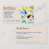 Beige House Cleaning Janitorial Glove Schürze Maid Visitenkarte (Vorne/Hinten)