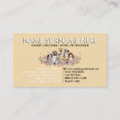 Beige Hunde Wandern Visitenkarte (Rückseite)