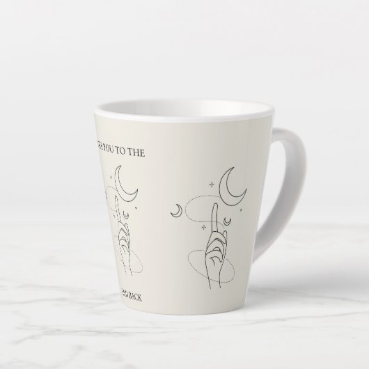 Beige I Liebe Sie auf den Mond Tasse Latte Cup (Rechte Ecke)