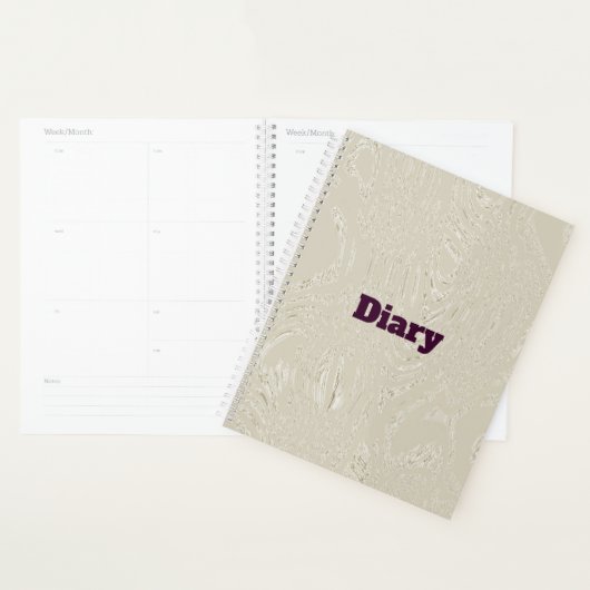 Beige Ice Diary Spiral Notebook Planer (Anzeige)