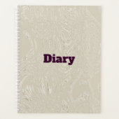 Beige Ice Diary Spiral Notebook Planer (Vorderseite)
