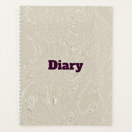 Beige Ice Diary Spiral Notebook Planer
