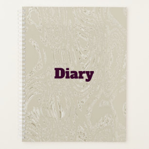 Beige Ice Diary Spiral Notebook Planer