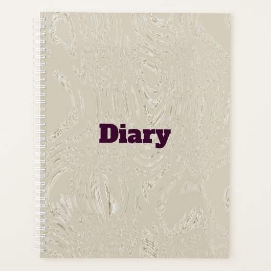 Beige Ice Diary Spiral Notebook Planer (Vorderseite)