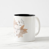 Beige Illustriert Nature Blätter Tasse (VorderseiteRechts)