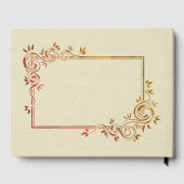 Beige Imitate Lederbraun Gästebuch (Rückseite)