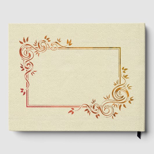 Beige Imitate Lederbraun Gästebuch (Rückseite)
