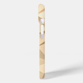 Beige iPhone Case Minimalist 3D Design (Rückseite / Links)
