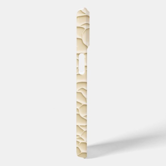 Beige iPhone Case with Organic Textured Relief (Rückseite / Rechts)
