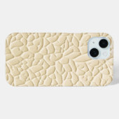 Beige iPhone Case with Organic Textured Relief (Rückseite (Horizontal))