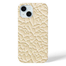 Beige iPhone-Hülle mit organischer Textur-Relief