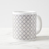 Beige Islamic geometric pattern Jumbo-Tasse (Vorderseite Rechts)
