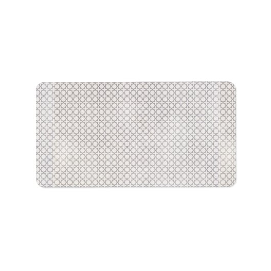 Beige islamische geometrische Muster Adressaufkleber (Vorne)