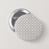 Beige islamische geometrische Muster Button (Vorne & Hinten)