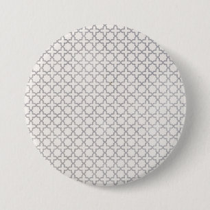 Beige islamische geometrische Muster Button