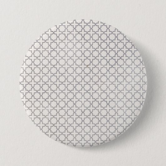 Beige islamische geometrische Muster Button (Vorderseite)