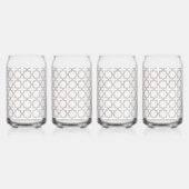 Beige islamische geometrische Muster Dosenglas (Hinten)