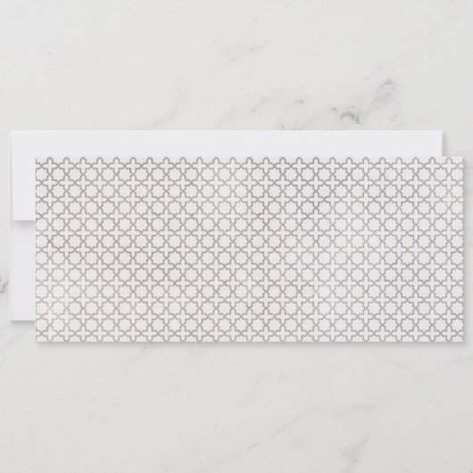 Beige islamische geometrische Muster Feiertagskarte (Vorderseite)