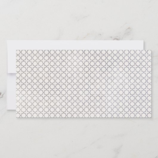 Beige islamische geometrische Muster Feiertagskarte (Vorderseite)