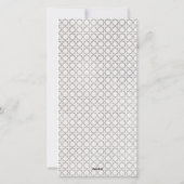 Beige islamische geometrische Muster Feiertagskarte (Rückseite)