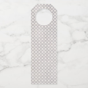 Beige islamische geometrische Muster Flaschenanhänger