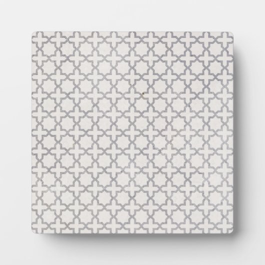 Beige islamische geometrische Muster Fotoplatte (Vorderseite)