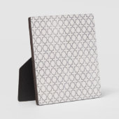 Beige islamische geometrische Muster Fotoplatte (Vorderseite)