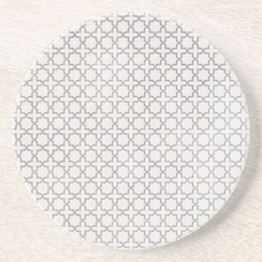 Beige islamische geometrische Muster Getränkeuntersetzer (Vorne)