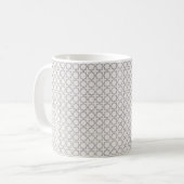 Beige islamische geometrische Muster Kaffeetasse (Vorderseite Links)